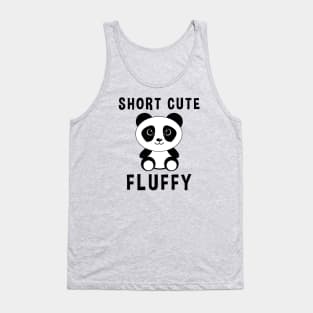 Short Cute And Fluffy Panda Tank Top